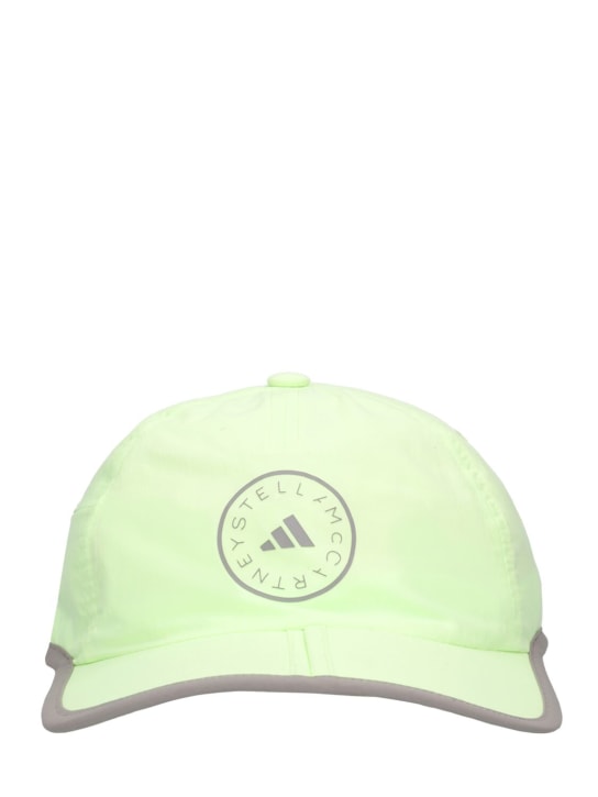 adidas By Stella McCartney: Cappello baseball ASMC con logo - Verde Lime - women_0 | Luisa Via Roma