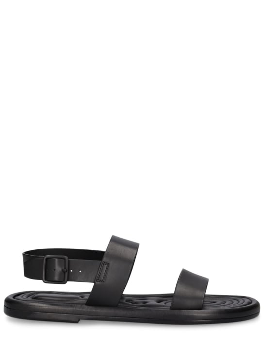 Mattia Capezzani: Leather sandals - Siyah - men_0 | Luisa Via Roma