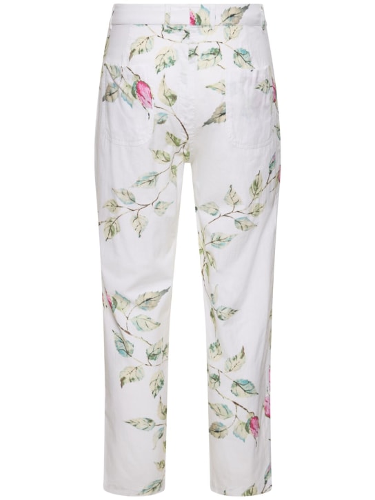 Harago: Pantaloni in cotone stampato - Off White - men_4 | Luisa Via Roma