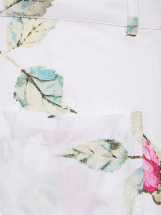Harago: Pantaloni in cotone stampato - Off White - men_3 | Luisa Via Roma
