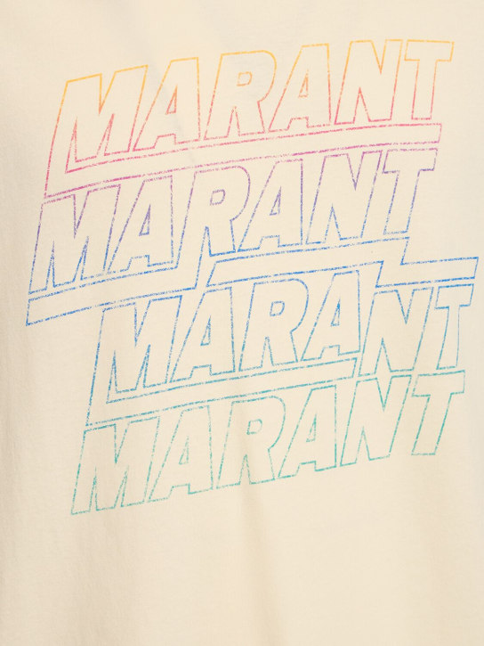 Marant: Hugo logo print cotton jersey t-shirt - men_3 | Luisa Via Roma