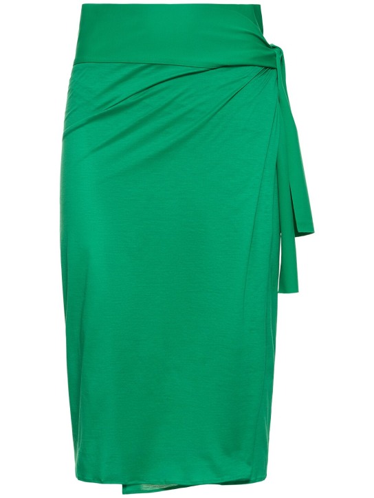 Eres: Tanagra棉质围裹式半身裙 - 绿色 - women_0 | Luisa Via Roma