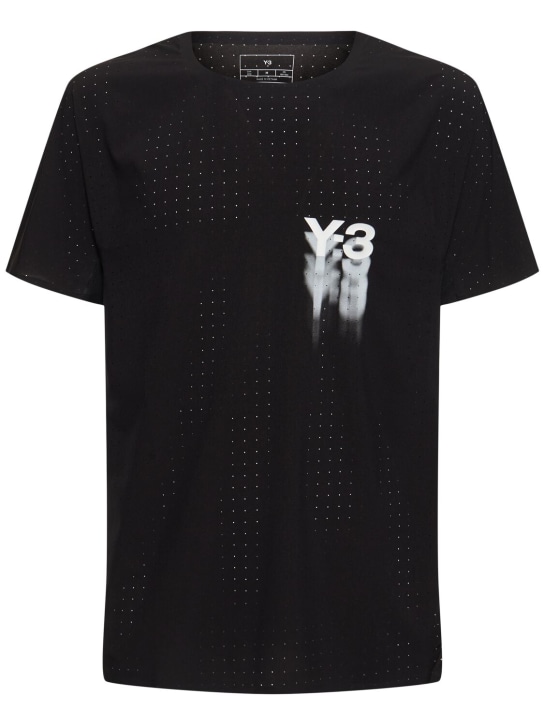 Y-3: Camiseta Run - Negro - men_0 | Luisa Via Roma