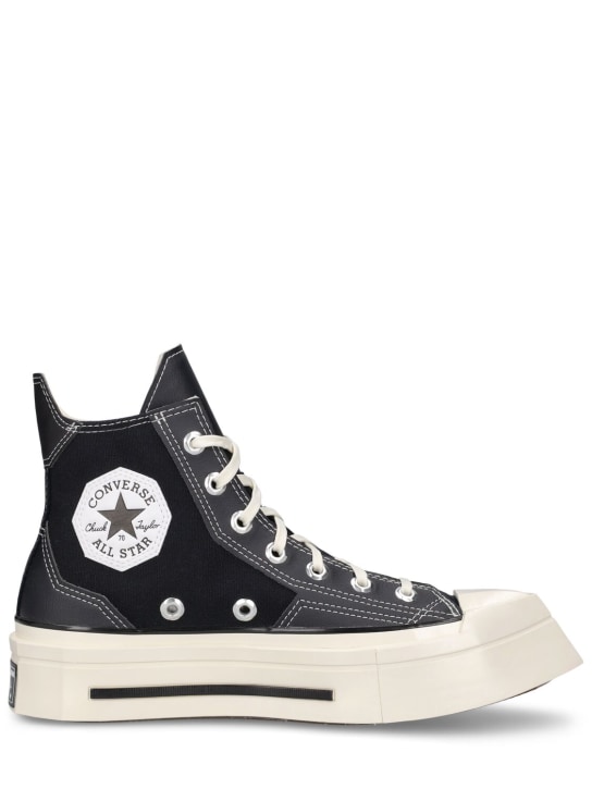 Converse: Chuck 70 De Luxe Squared运动鞋 - Black/Egret - men_0 | Luisa Via Roma