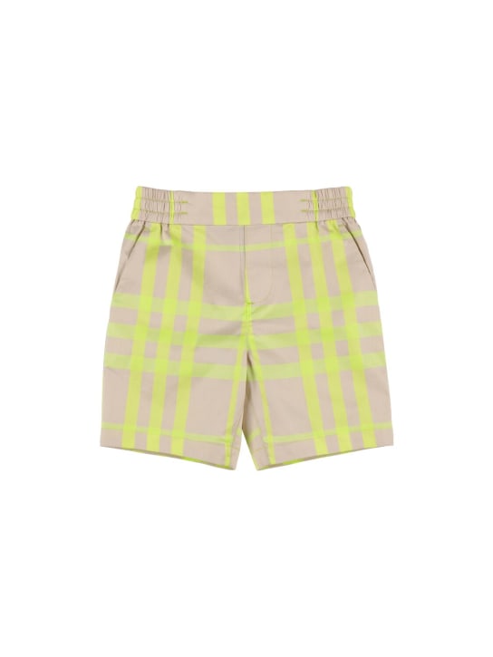 Burberry: Shorts in cotone check - kids-boys_0 | Luisa Via Roma