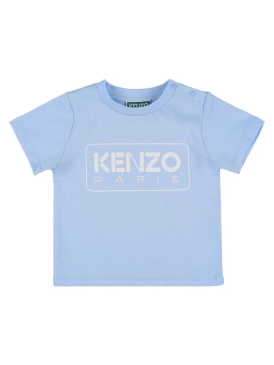 Kenzo Kids: Camiseta de algodón jersey - Azul Claro - kids-boys_0 | Luisa Via Roma