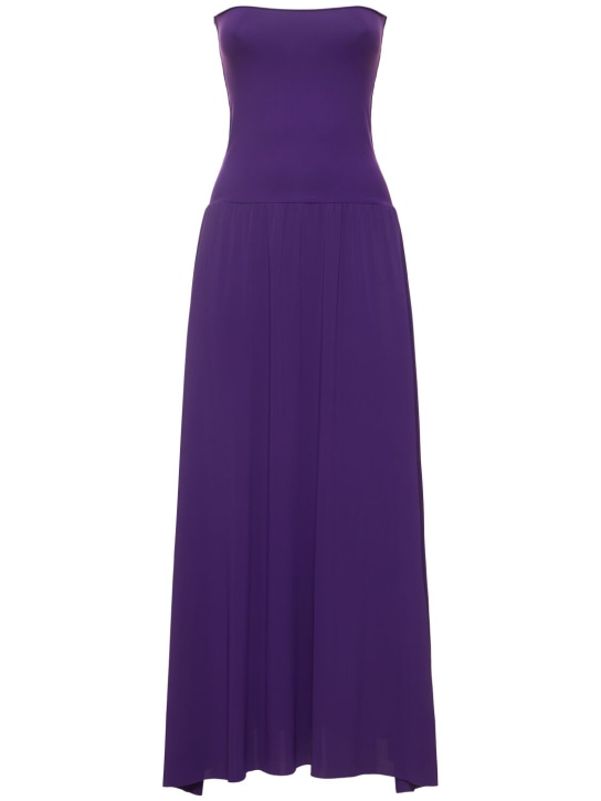 Eres: Oda strapless maxi dress - Purple - women_0 | Luisa Via Roma