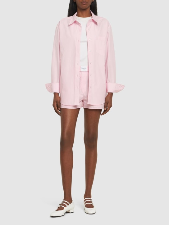 Alexander Wang: 보이프렌드 코튼 셔츠 - 라이트 핑크 - women_1 | Luisa Via Roma
