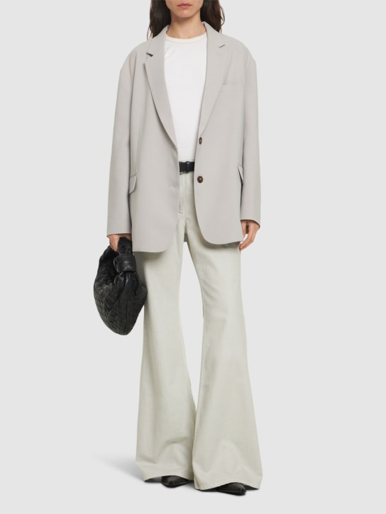 The Frankie Shop: Bea oversized tech twill blazer - Grey - women_1 | Luisa Via Roma