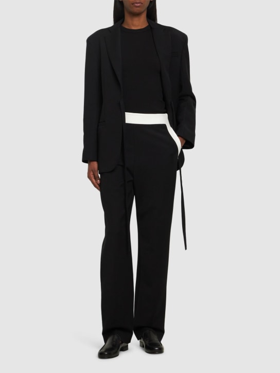 TOVE: Femi tailored cotton blend wide pants - Black - women_1 | Luisa Via Roma