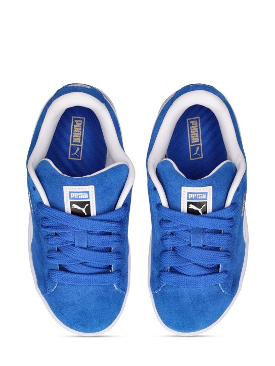 PUMA: Suede XL PS lace-up sneakers - Blue - kids-boys_1 | Luisa Via Roma