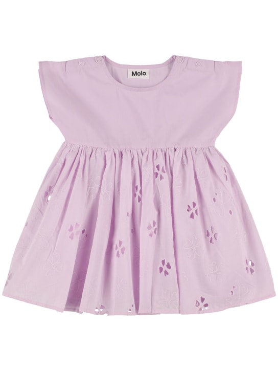 Molo: Organic cotton dress - Light Purple - kids-girls_0 | Luisa Via Roma