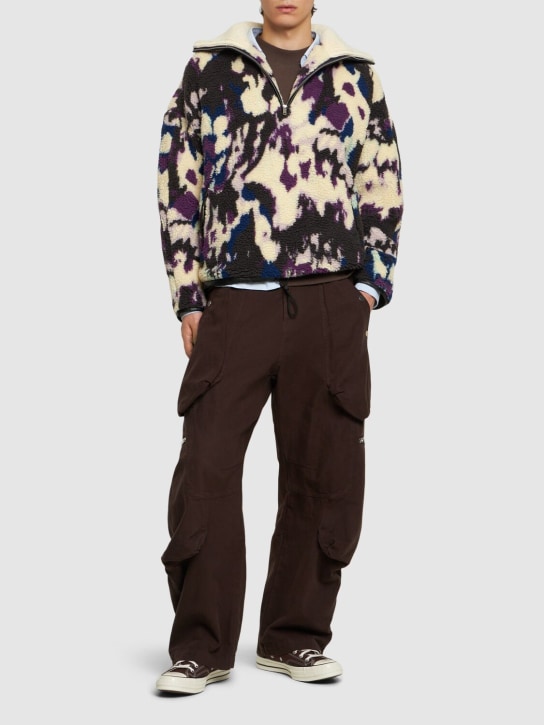 Marant: Marlo half zip tech fleece jacket - Purple - men_1 | Luisa Via Roma