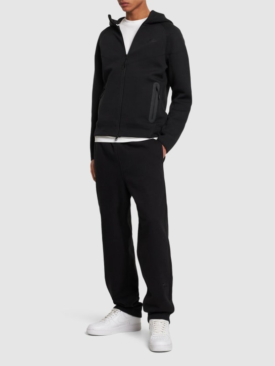 Nike: Windrunner tech fleece full-zip hoodie - Black - men_1 | Luisa Via Roma