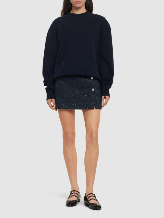 Designers Remix: Amalia wool blend mini skirt - Mavi - women_1 | Luisa Via Roma