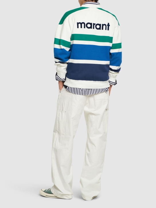 Marant: Sweatshirt aus Baumwollmischung „Meyoan“ - Weiß/Blau - men_1 | Luisa Via Roma