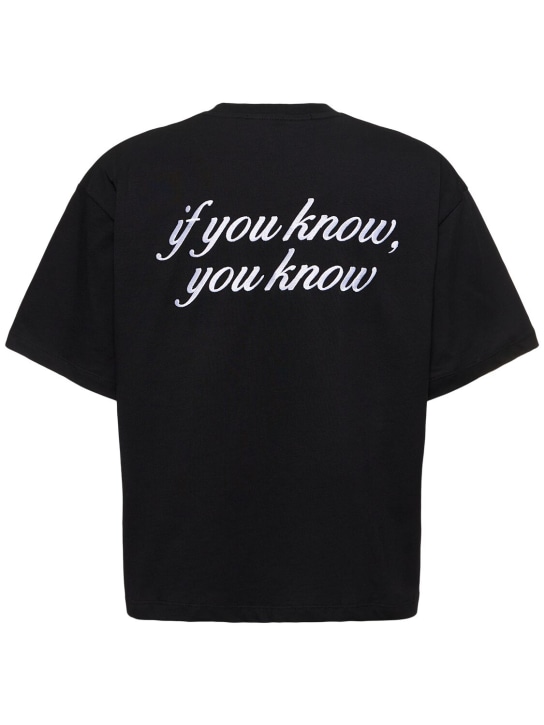 Garment Workshop: T-shirt brodé If You Know You Know - Chaos Black - men_0 | Luisa Via Roma