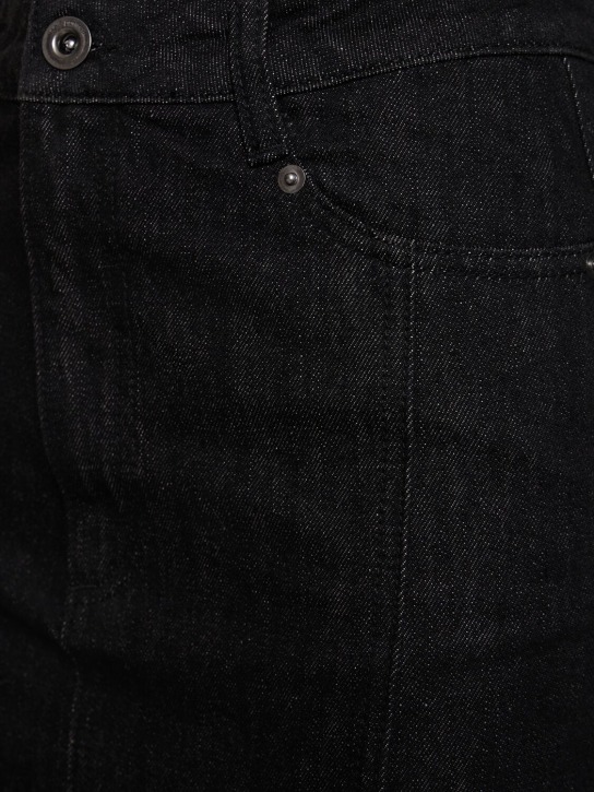 Self-portrait: Flared cotton denim maxi skirt - women_3 | Luisa Via Roma