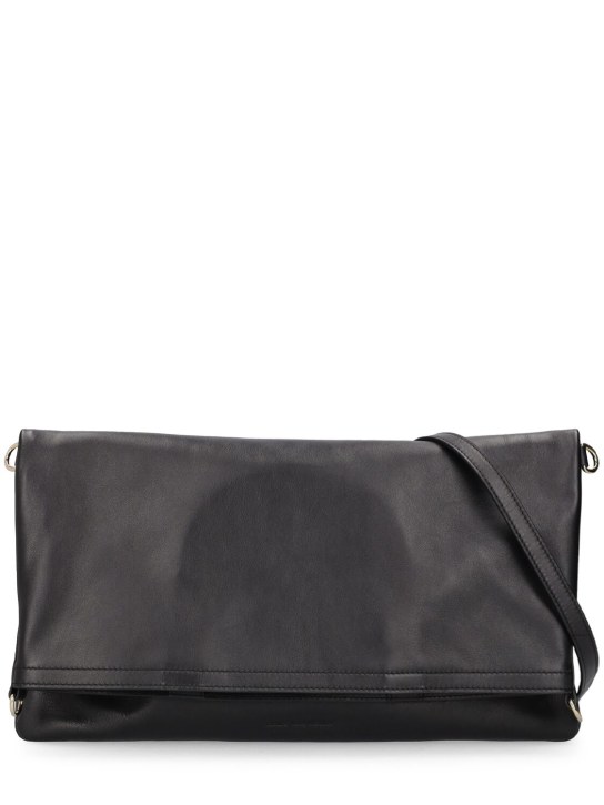 Dries Van Noten: Shopping leather bag - Siyah - women_0 | Luisa Via Roma