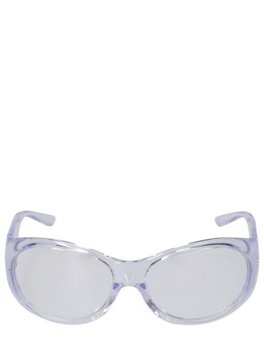 Courreges: Hybrid 01 round acetate sunglasses - Transparent - women_0 | Luisa Via Roma