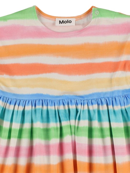 Molo: Printed organic cotton dress - Multicolor - kids-girls_1 | Luisa Via Roma