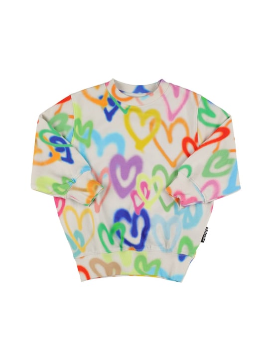 Molo: Sweat-shirt en coton biologique imprimé cheval - Multicolore - kids-girls_0 | Luisa Via Roma