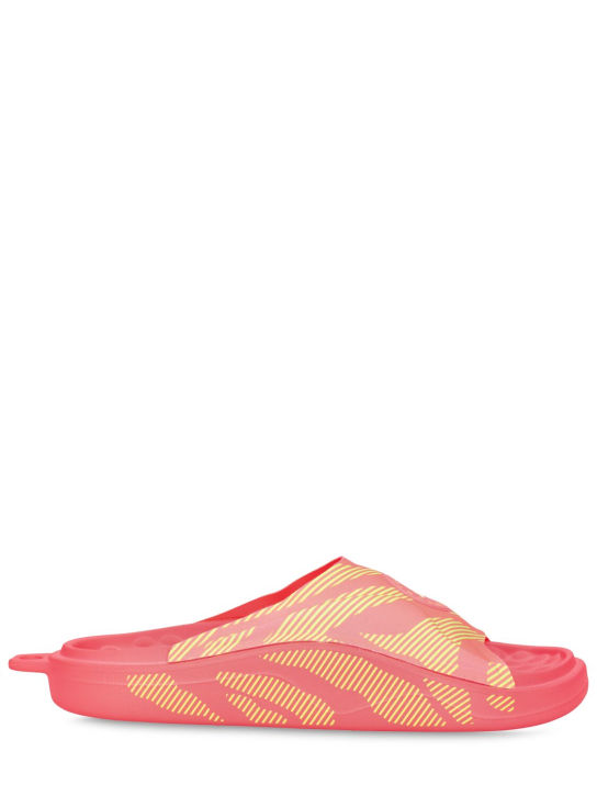 adidas By Stella McCartney: ASMC slide sandals - Turuncu/Fuşya - women_0 | Luisa Via Roma