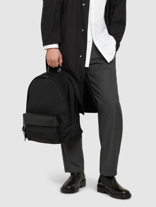 Jil Sander: Nylon & leather backpack - Black - men_1 | Luisa Via Roma