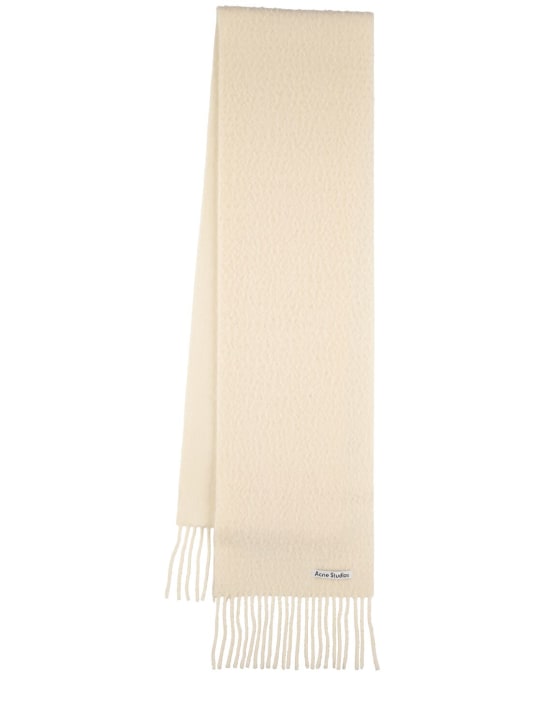 Acne Studios: Vargo wool scarf - Sıcak beyaz - women_0 | Luisa Via Roma
