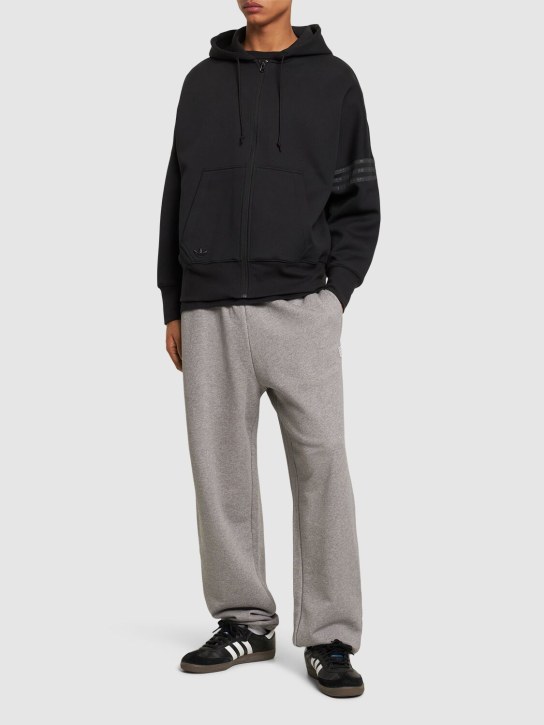 adidas Originals: Neuclassic cotton blend hoodie - Black - men_1 | Luisa Via Roma