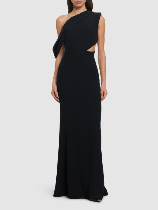 Alexander McQueen: Viscose blend dress - Black - women_1 | Luisa Via Roma