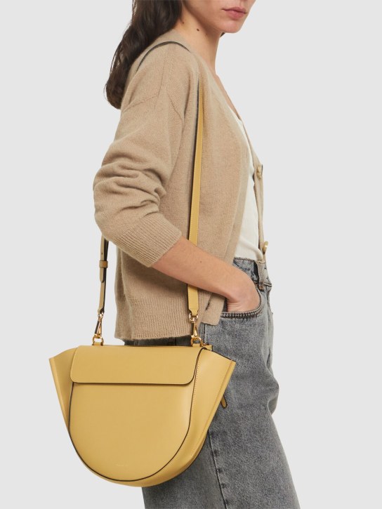 Wandler: Medium Hortensia leather shoulder bag - Sandy - women_1 | Luisa Via Roma
