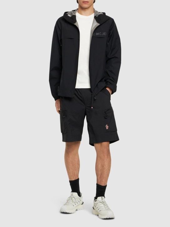 Moncler Grenoble: Shipton hooded nylon jacket - Black - men_1 | Luisa Via Roma