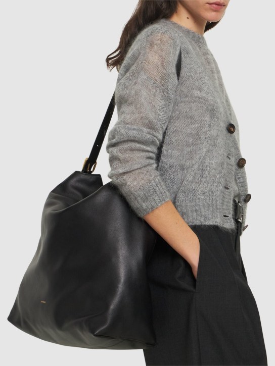 Wandler: Grand sac cabas en cuir Marli - Black Crust - women_1 | Luisa Via Roma