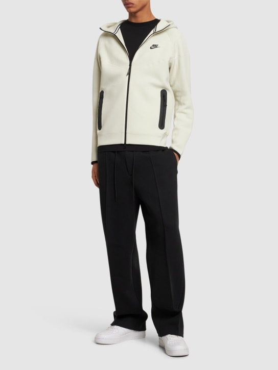 Nike: Windrunner tech fleece full-zip hoodie - Sea Glass/Black - men_1 | Luisa Via Roma