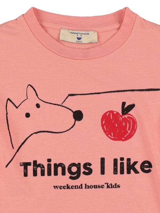Weekend House Kids: T-shirt in cotone organico con stampa - Rosa - kids-girls_1 | Luisa Via Roma