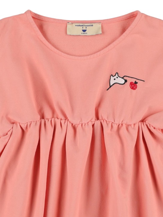 Weekend House Kids: Cotton blend dress w/ pocket - Pink - kids-girls_1 | Luisa Via Roma