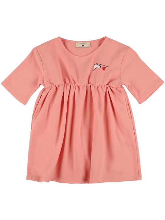 Weekend House Kids: Cotton blend dress w/ pocket - Pink - kids-girls_0 | Luisa Via Roma