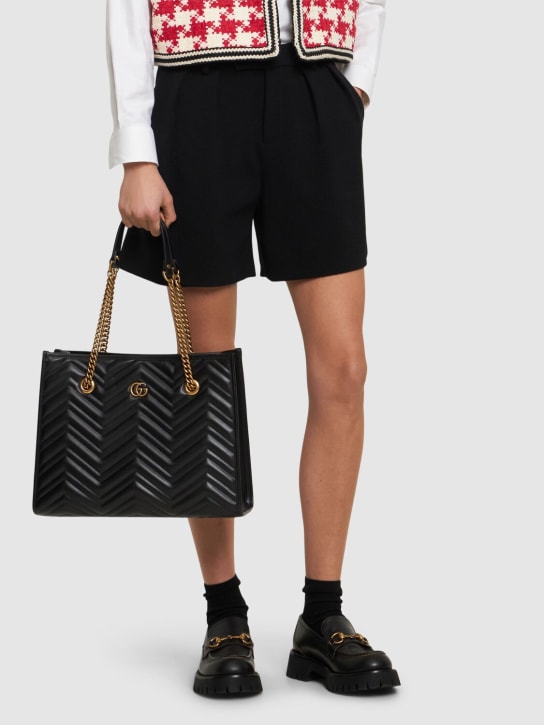 Gucci: Medium GG Marmont leather tote bag - women_1 | Luisa Via Roma