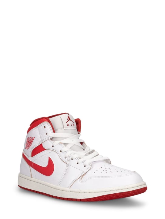 Nike: Air Jordan 1 Mid SE sneakers - White/Lobster-d - men_2 | Luisa Via Roma