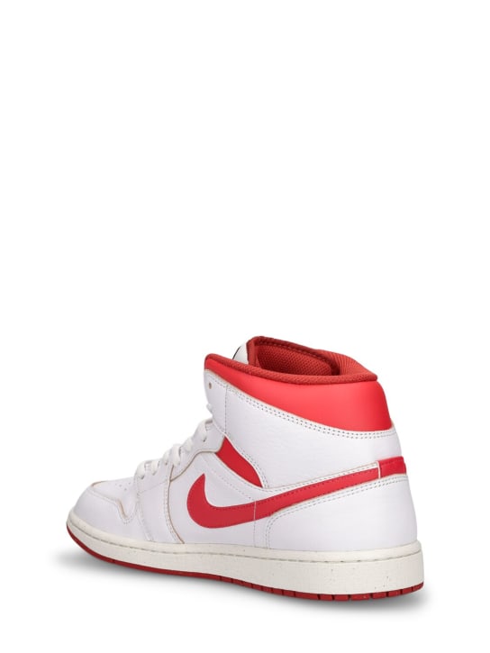 Nike: Air Jordan 1 Mid SE sneakers - White/Lobster-d - men_3 | Luisa Via Roma