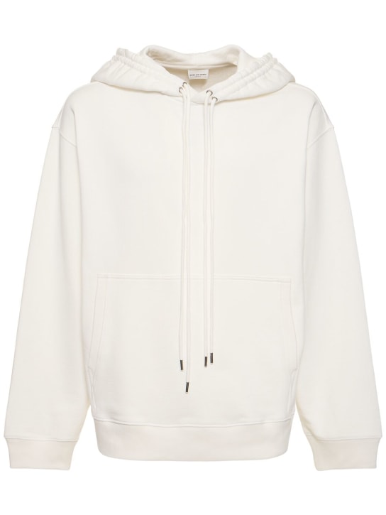 Dries Van Noten: Haxel cotton hoodie - Off White - men_0 | Luisa Via Roma