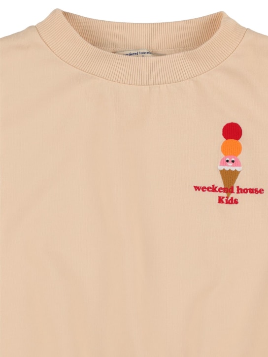 Weekend House Kids: Sweat-shirt en coton imprimé - Beige - kids-boys_1 | Luisa Via Roma