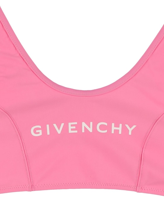Givenchy: Maillot de bain deux pièces à logo - Rose - kids-girls_1 | Luisa Via Roma