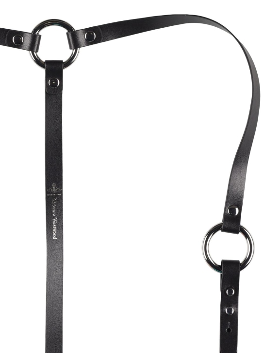 Vivienne Westwood: Embellished leather belt harness - Black - women_1 | Luisa Via Roma