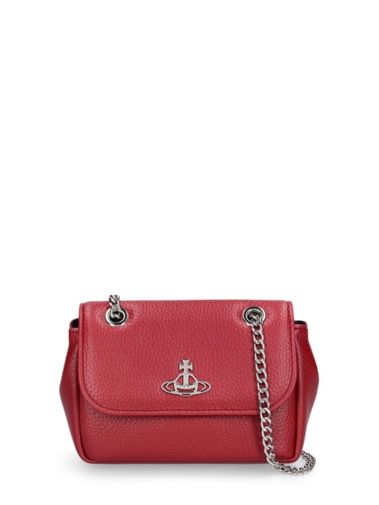 Vivienne Westwood: Small Derby faux leather shoulder bag - Red - women_0 | Luisa Via Roma