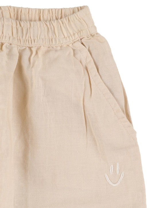 Molo: Cotton & linen pants - Light Beige - kids-boys_1 | Luisa Via Roma