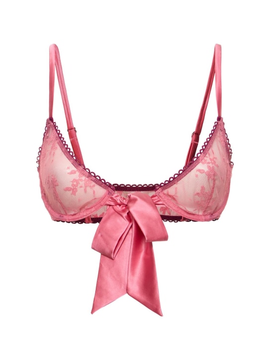 Fleur Du Mal: Untie Me蕾丝三角形文胸 - Pink Cadillac - women_0 | Luisa Via Roma