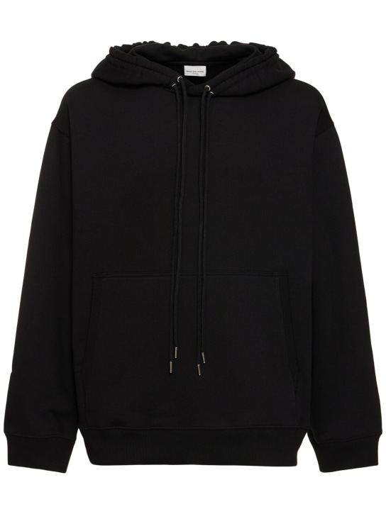 Dries Van Noten: Haxel cotton hoodie - Siyah - men_0 | Luisa Via Roma