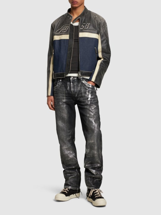 Jaded London: Jeans skinny metallizzati - Metallizzato - men_1 | Luisa Via Roma